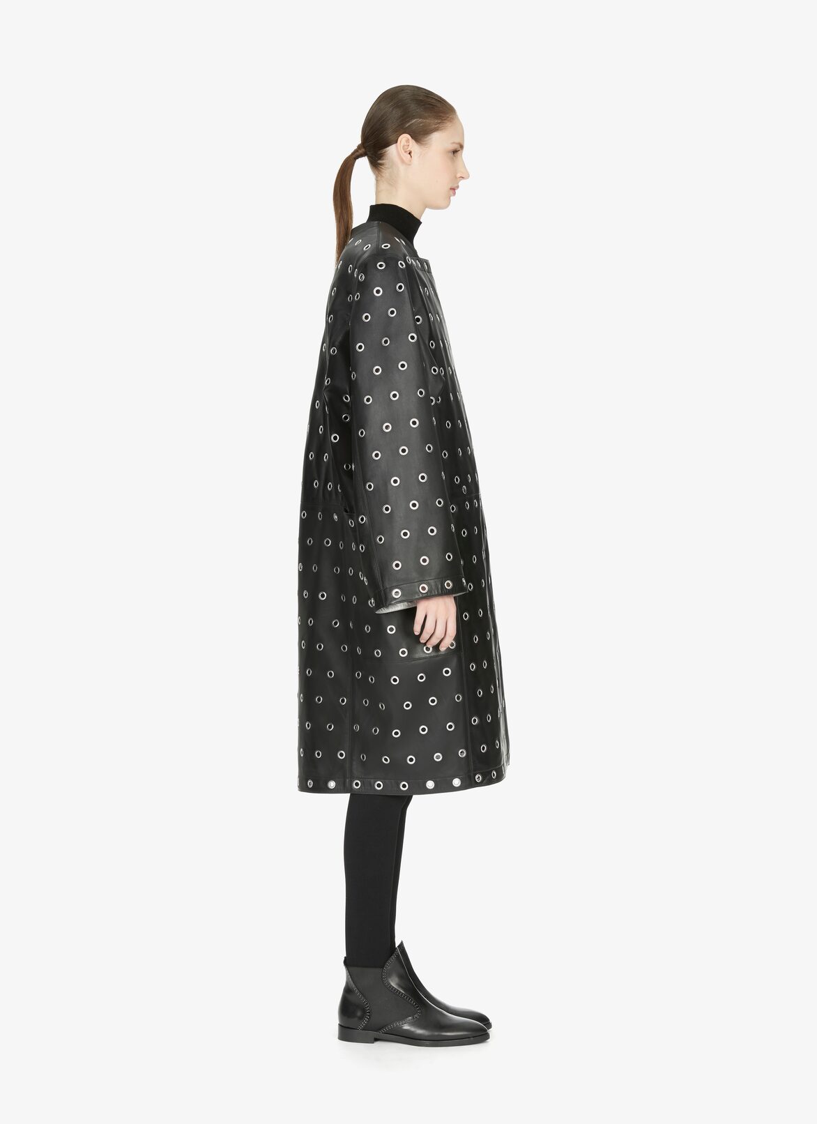 COAT AGNEAU LUX BLACK ALAÏA BLACK COAT AGNEAU LUX BLACK
